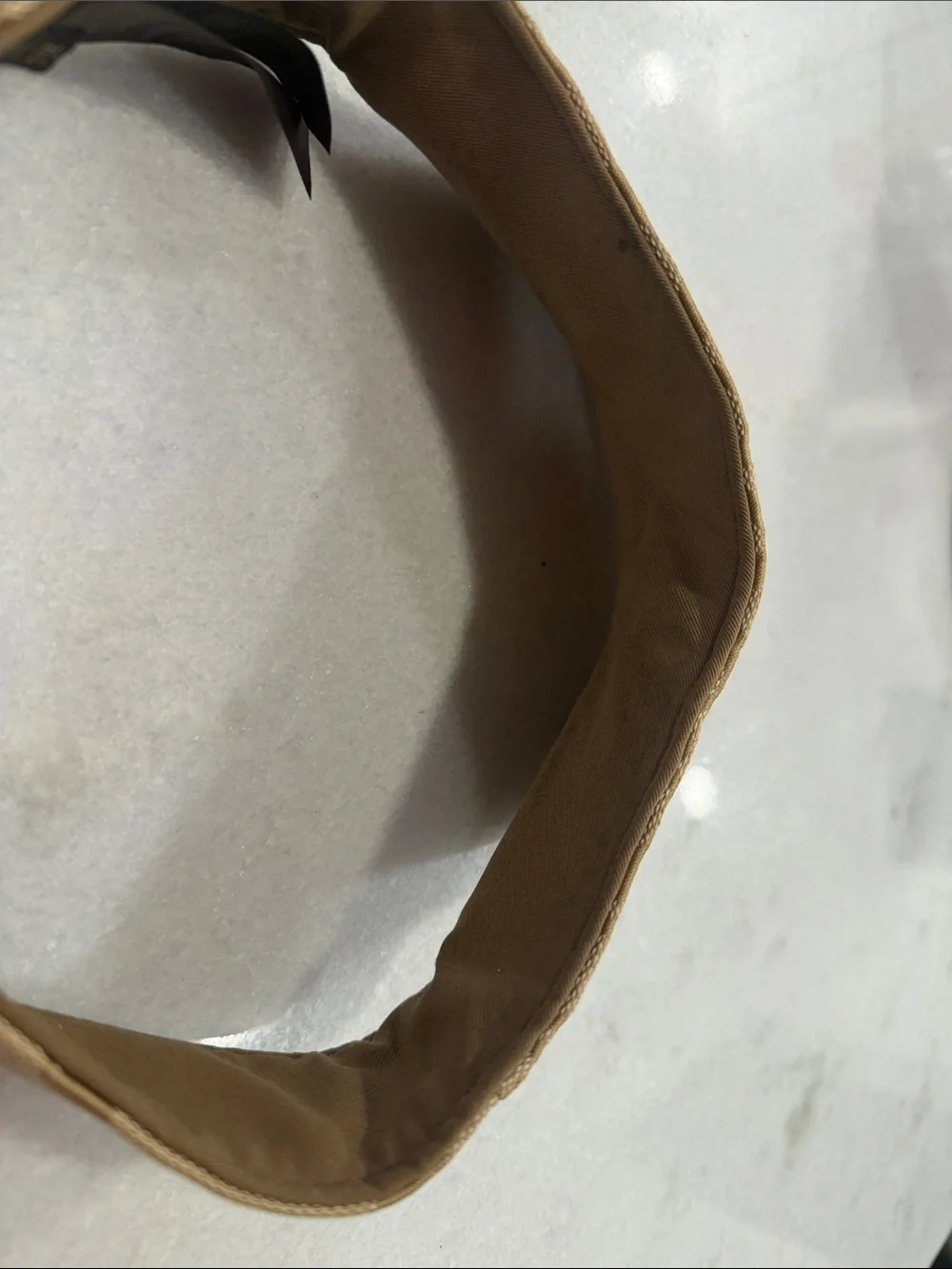 Coach Signature Canvas Visor in Tan and Cream